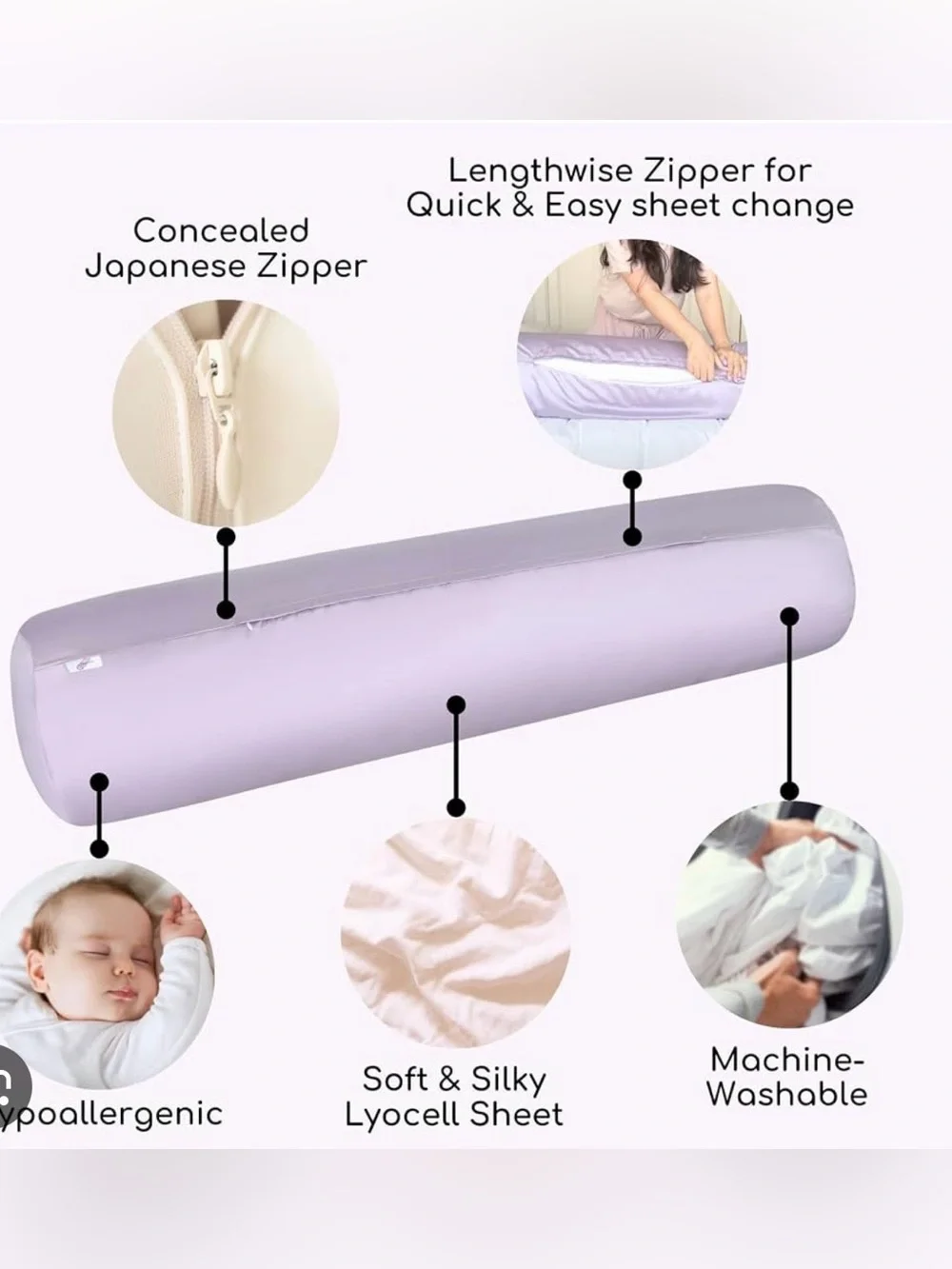 So comfy Premium sleep stick pillow perfect for side sleeper. So comfy.